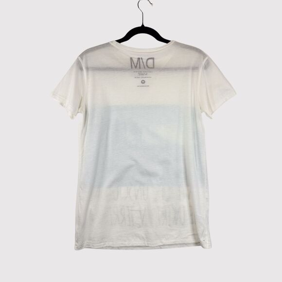 D/M Mens T Shirt White Graphic Print Limited Edition Art Short Sleeve Tee Medium - Picture 2 of 10